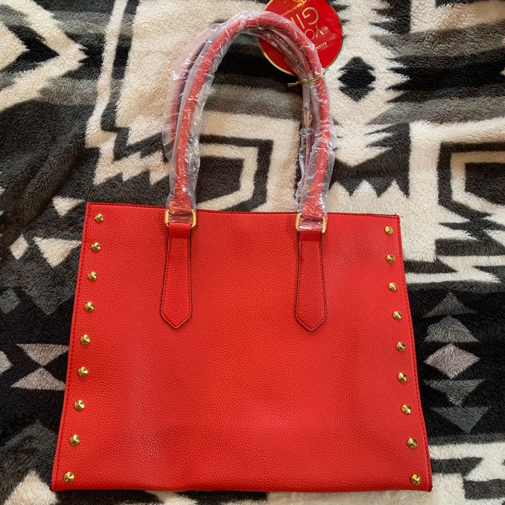 🆕Elizabeth Arden Gold Studded SnapClosure Tote - Picture 6 of 8